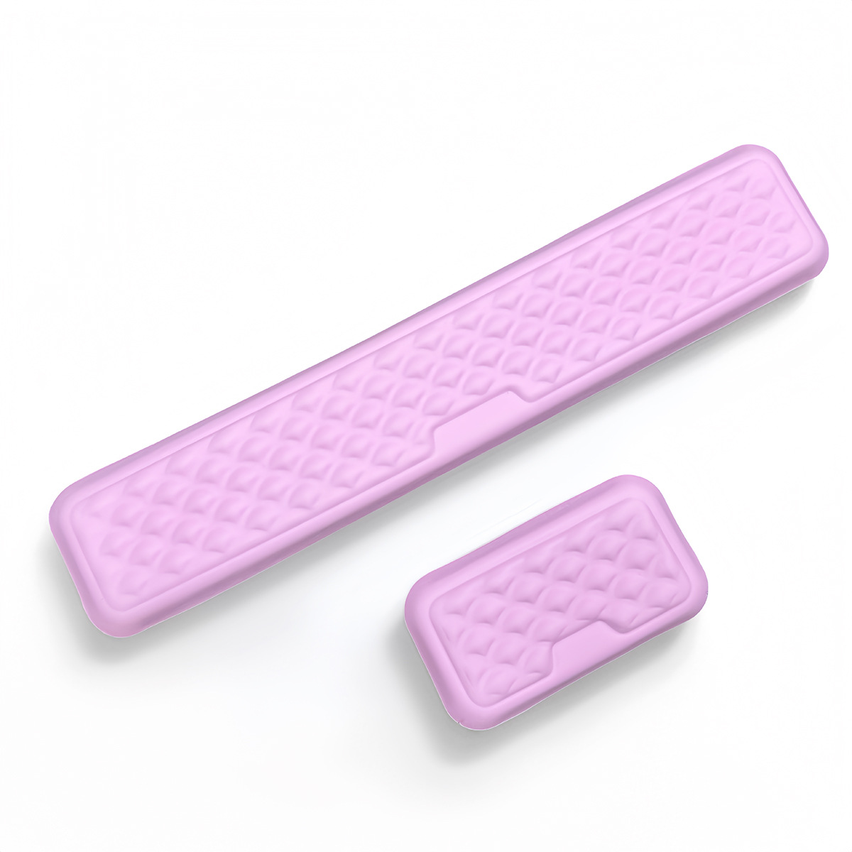 마사지 키보드 손목 받침대 + 미니 받침대 핑크 가죽