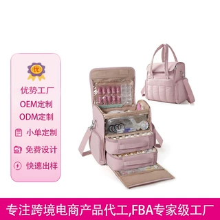 70瓶指甲油收纳包大容量女外出便携化妆包多功能美甲配件收纳箱
