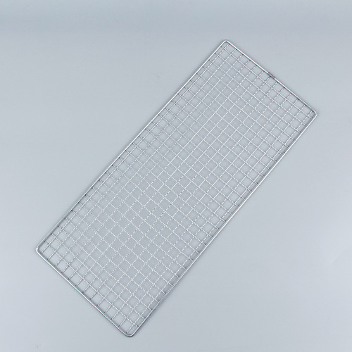 Manufacturer wholesale barbecue mesh stainless steel grill mesh mesh grilled fish clip grid barbecue grate rectangular mesh rack