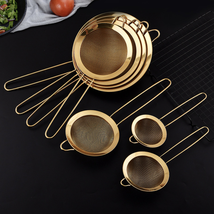 Creative Golden Stainless Steel Flour Sieve