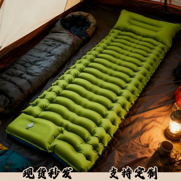 Camping Tpu Inflatable Mat Lightweight Portable Foot-Pump Inflatable Mat Camping Moisture-Proof Outdoor Tent Press-Type Inflatable Mat