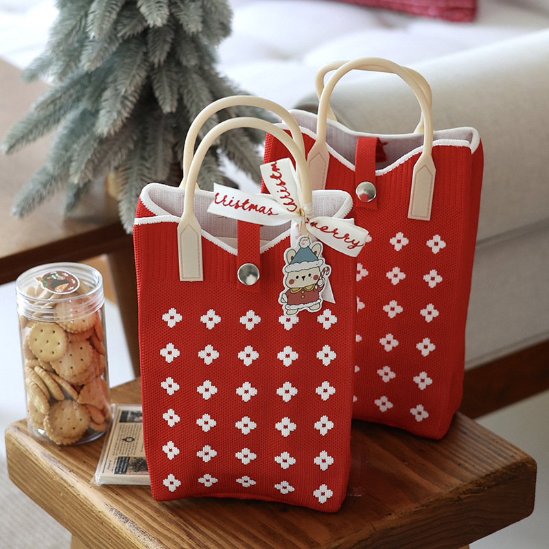 2025情人节礼物袋针织包烘焙曲奇饼干糖果伴手礼手提袋38妇女节