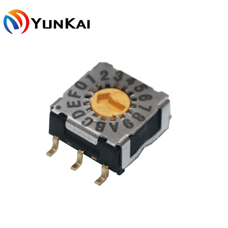 7*7 贴片旋钮开关 3.8mm高度 16档 小型 旋转编码开关