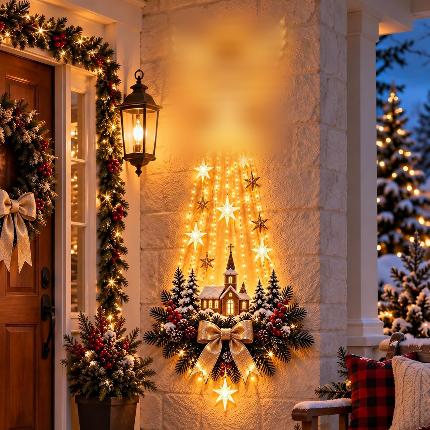 Decoración de Pared Luminosa del Nacimiento de Acrílico para Navidad