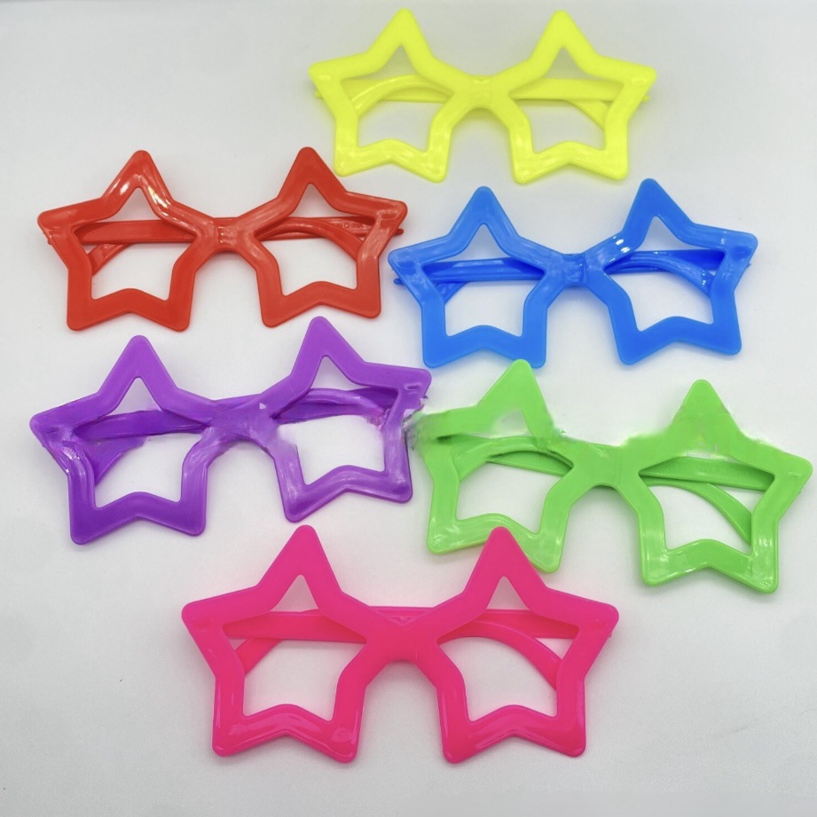 Comercio exterior transfronterizo huevo de ganso oval estrella de cinco puntas gafas fiesta de baile sin lentes accesorios de decoración accesorios de regalo