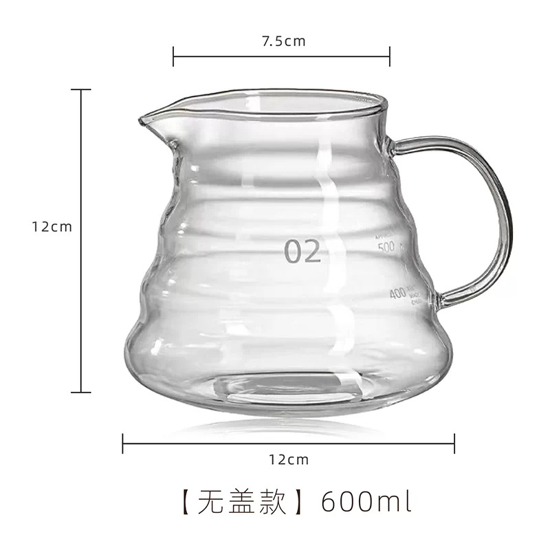 alto borosilicato de vidrio para compartir cafetera de café nubes de copas de silicio filtro de embudo de tornillo de agua de mano set de cafetera