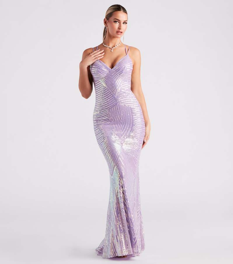 Vestido de noche de piso con lentejuelas con cuello en V sexy europeo y americano transfronterizo vestido de fiesta de fiesta de banquete elegante (2 colores)