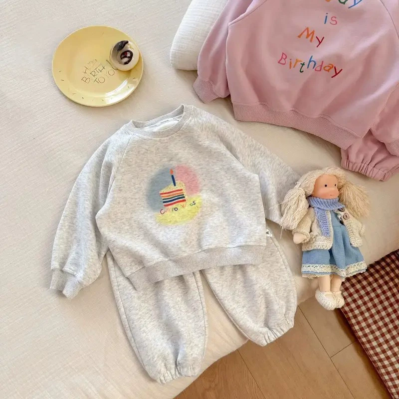 Autumn children's set, cartoon sweatshirt, children's clothing, internet celebrity