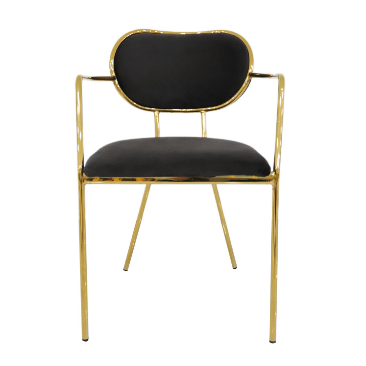 Amazon sillón de hierro forjado silla de comedor de lujo ligero silla de comedor moderna simple silla de comedor