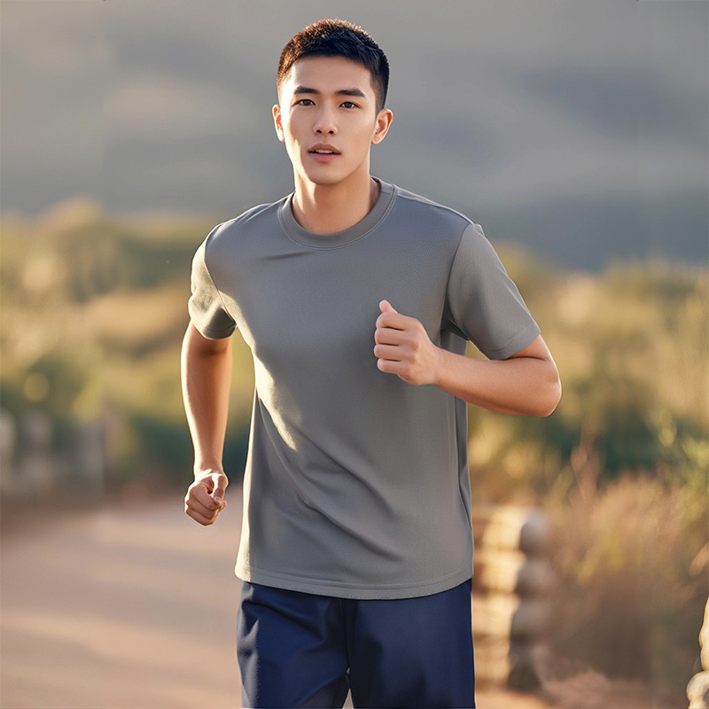 Manufacturer wholesale of fitness apparel sets, including single short-sleeved T-shirts, quick-drying summer fitness training wear, and sportswear