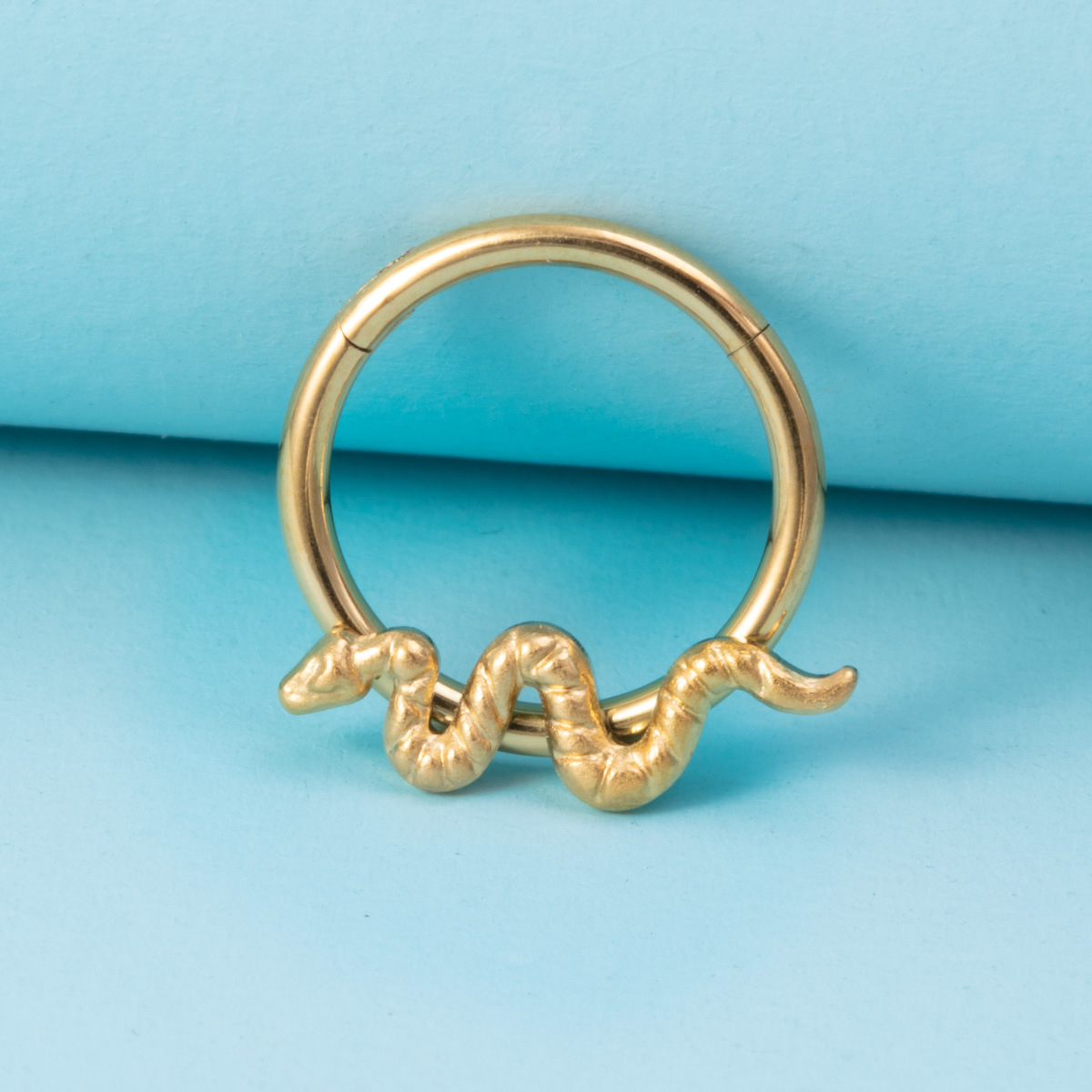 Hip-hop Snake Stainless Steel Nose Ring In Bulk display picture 1