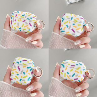 Official website with rainbow silicone shell cross-border application airpods earphone protective cover water transfer apple earphone cover
