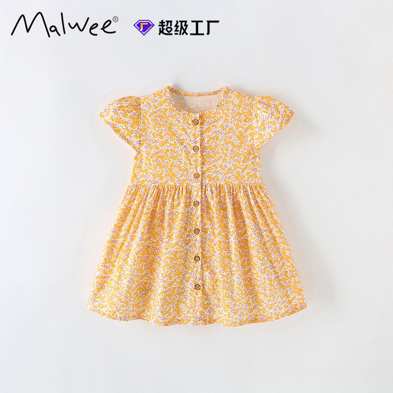 Vestido de niña malwee transfronterizo vestido de verano nuevo estilo europeo y americano vestido casual de niña linda de manga corta para niños pequeños image 6