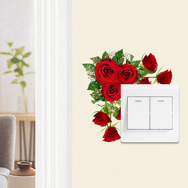 Pastoral Rose Pvc Wall Sticker Wall Art display picture 3