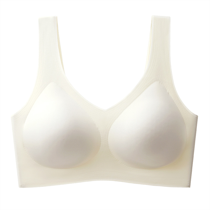 Taza fija anti-caída bra deportivo sin marca ropa interior para mujeres pecho pequeño se reúnen sin anillo de acero hermosa espalda tipo chaleco integral