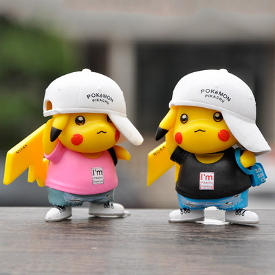 new goods Picchu Hat T-shirt Backpackers lovely Cartoon doll Decoration desktop Cake ornament