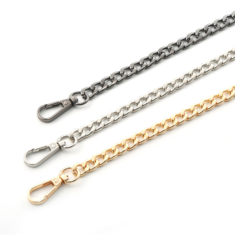 Cadena plana metálica de alta calidad para reemplazo de asas de bolso