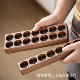 复古木质精油收纳架桌面分格精油瓶化妆品整理架储物桌面收纳