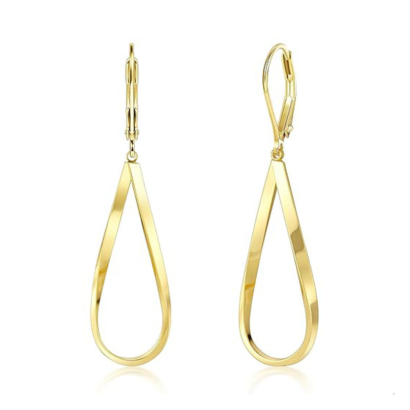 Cross-Border Women's Teardrop Earrings Water Drop Teardrop Pendant Earrings Jewelry Fashion Simple Versatile Earrings European and American