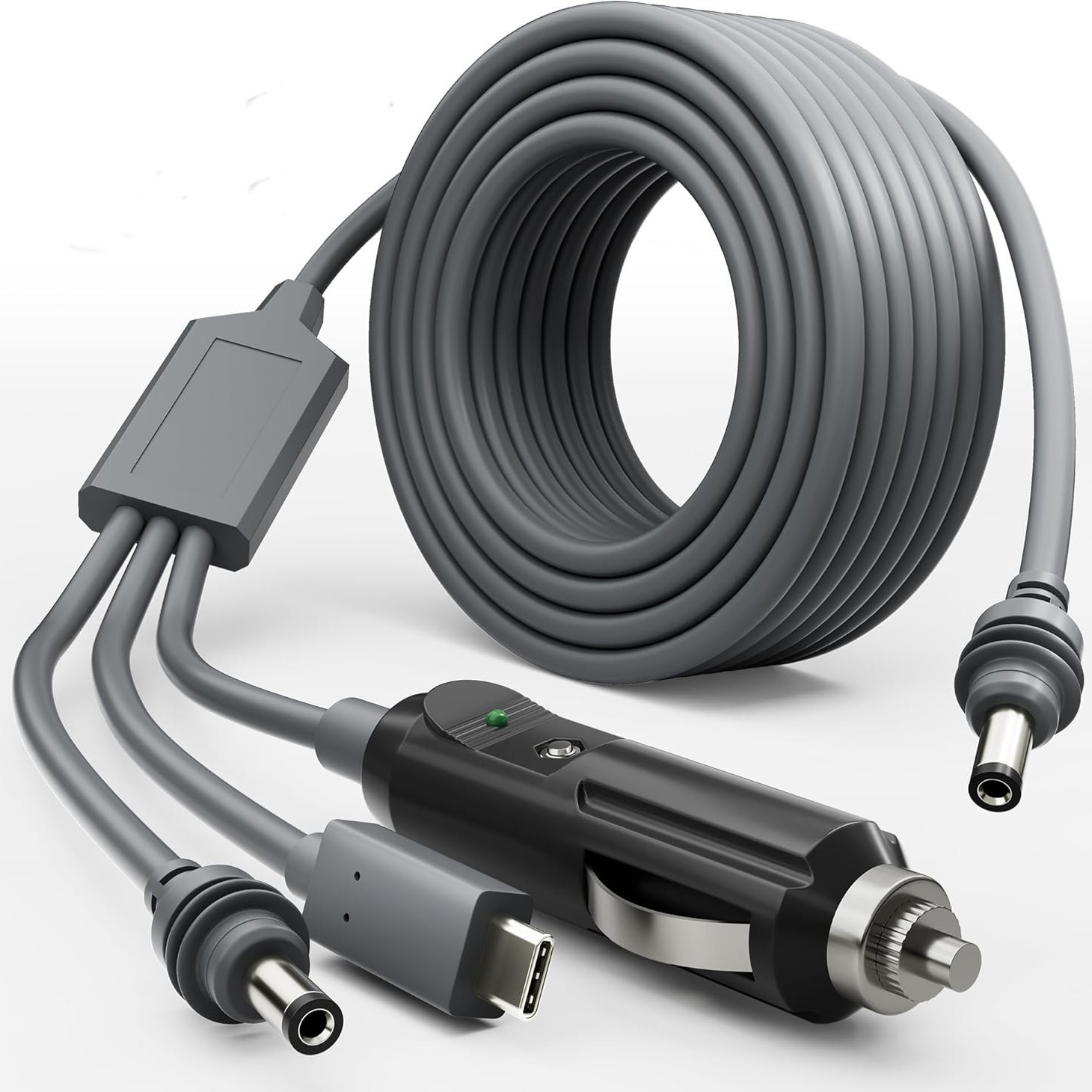 Amazon Cross-Border MINI Cigarette Lighter DC Three-in-One Car Cigarette Lighter Charging Cable Car Device Mini Connector