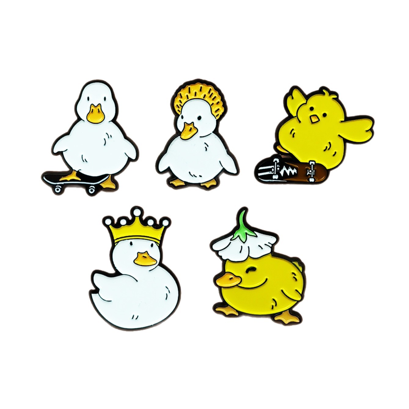 Broche de aleación de viento de ins creativo Insignia de ropa de pato de pollo de dibujos animados lindo para hombres y mujeres, decoración de bolsos, joyería de alfiler image 5