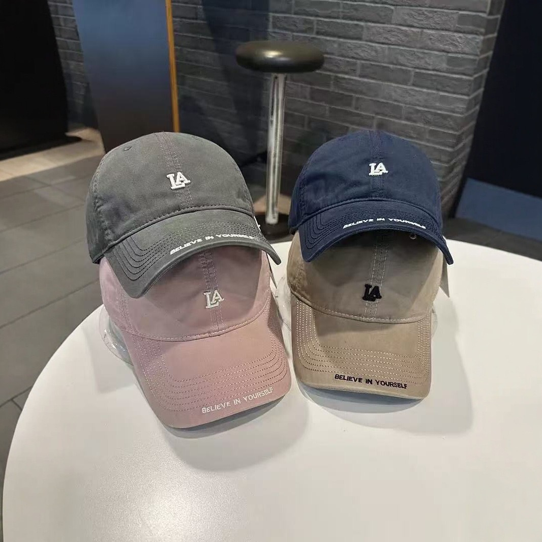 Letter Embroidery Soft-Top Baseball Cap for Women, Fashionable, Simple, Casual, Versatile, Trendy Streetwear Cap for Men