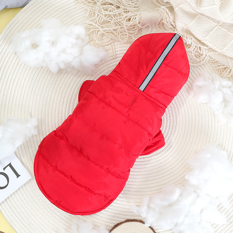 Ropa para mascotas ropa de invierno ropa para perros otoño e invierno nuevas chaquetas de plumas para cachorros ropa a prueba de viento con capucha y a prueba de frío