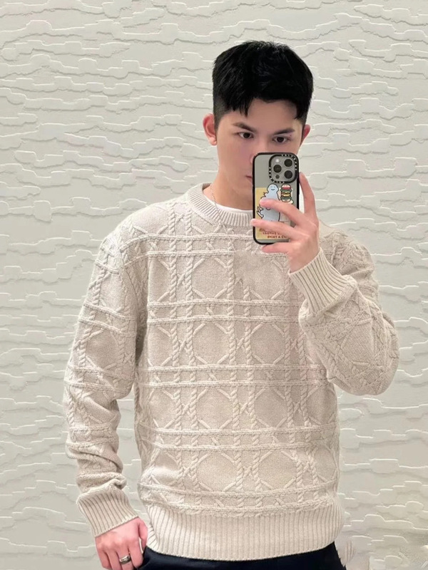 Ceiling Version in Stock High-Quality D Brand New Ribbed Knit Sweater Loose Fit Unisex