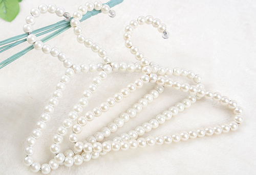 Pearl pet clothes hanger, dog clothes hanger, cat and dog clothes hanger, store use, 20cm long, newborn baby clothes hanger