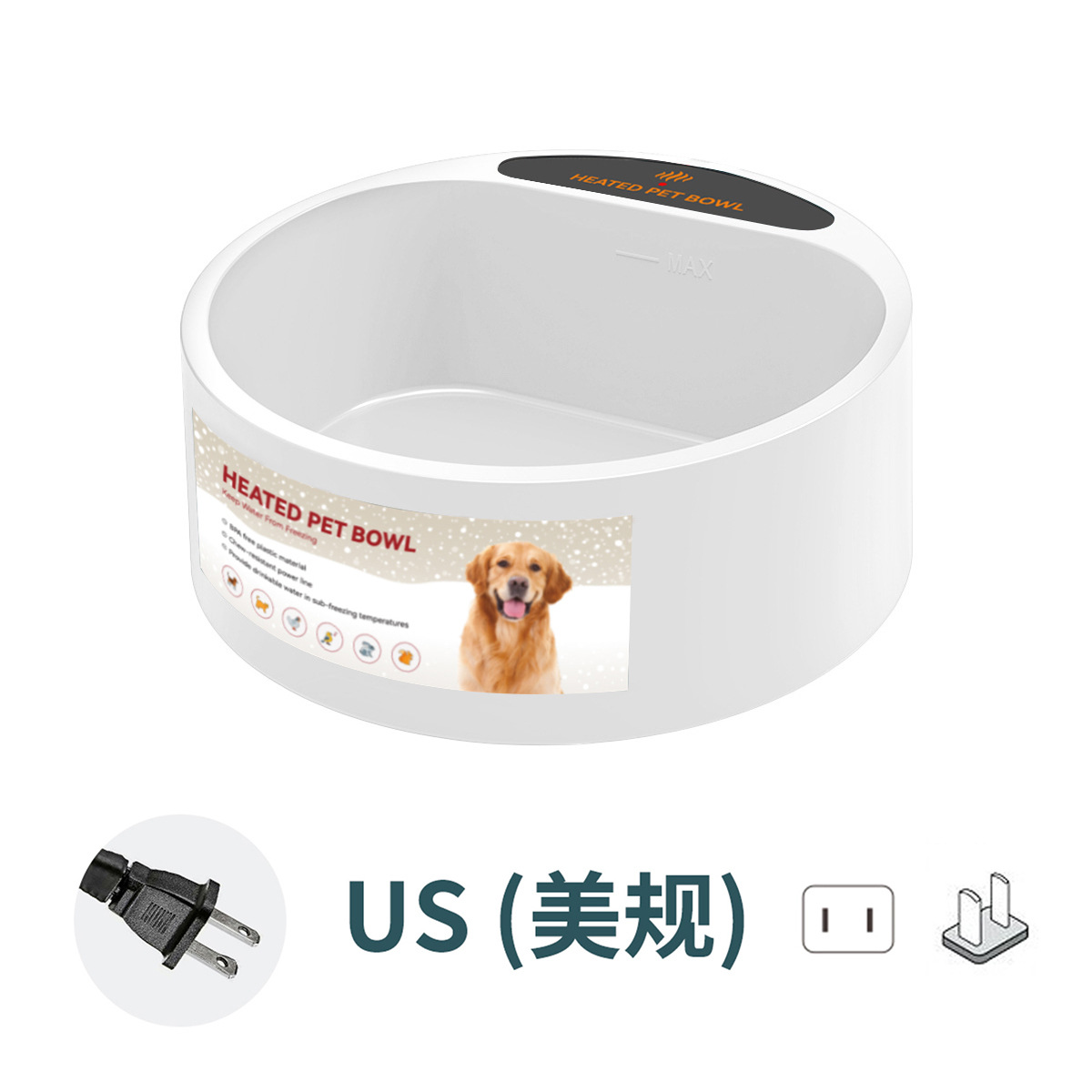 Suministros para mascotas Tazón de calefacción Tazón de comida para gatos y perros Tazón de agua de aislamiento automático interior al aire libre Tazón de agua para pájaros Bebederos Ventas directas de fábrica