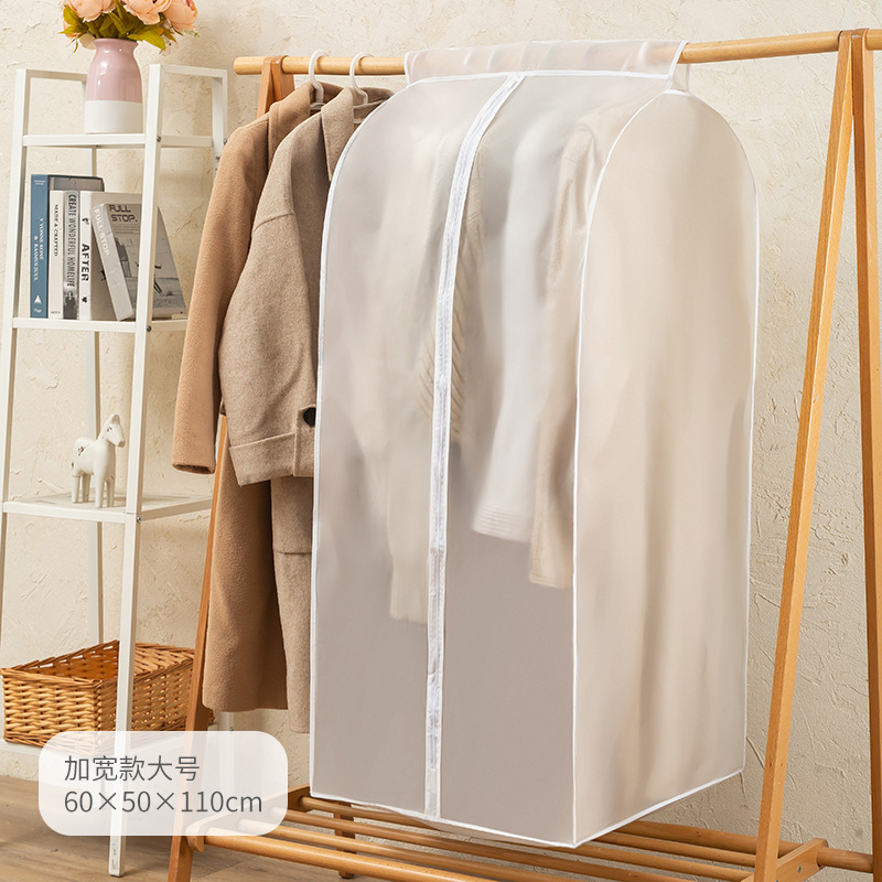 Cubierta de polvo tridimensional ropa de hogar transparente impermeable PEVA bolsa de polvo a prueba de humedad colgando abrigo traje cubierta bolsa de almacenamiento