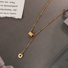 韩系轻奢个性小蛮腰流苏项链女百搭高级感小众气质简约复古锁骨链