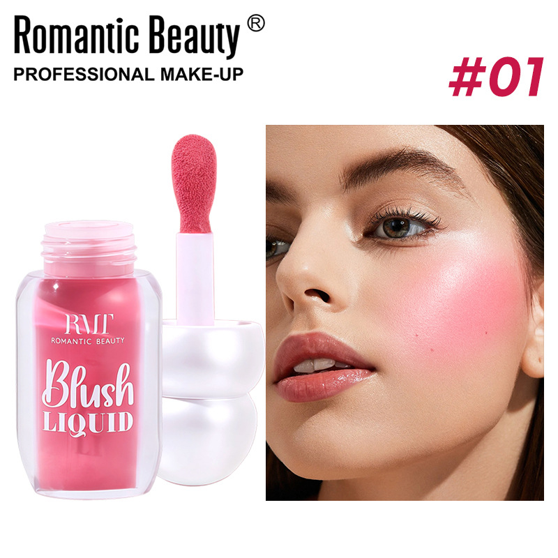 El blush líquido transfronterizo es un blush polivalente, un blush mate, un blush de color natural duradero.