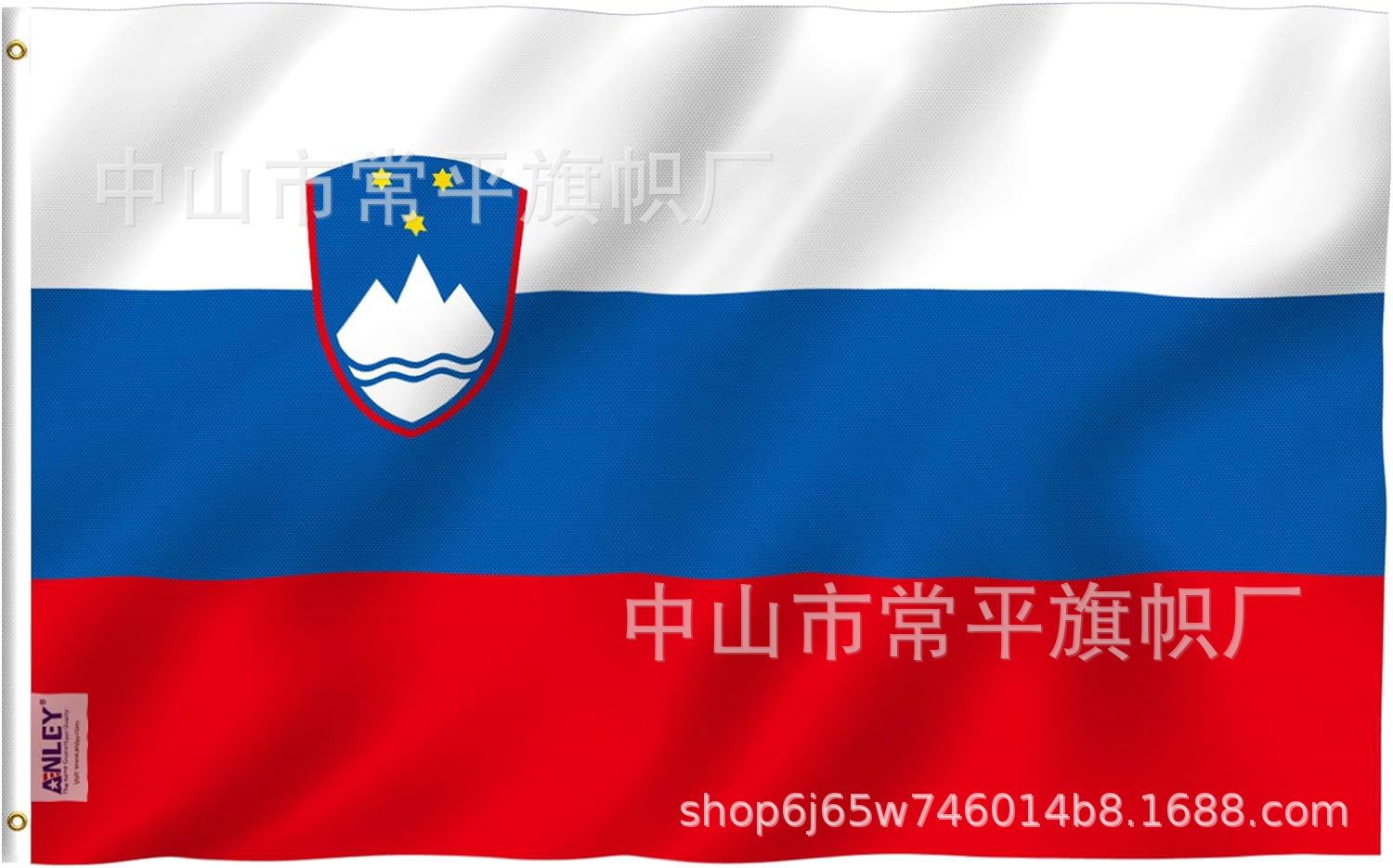 DANF bandera de la UE exportación de bandera transfronteriza 100D poliéster doble bandera 300D cabeza de lona de nylon 3 * 5ft