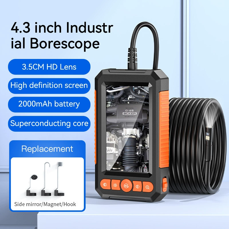 Трансграничные 4,3-дюймовые промышленные автомобильные трубы высокого разрешения эндоскоп двойной объектив Автомобильный инструмент для ремонта труб оптом