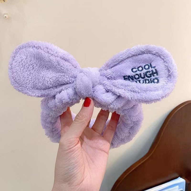 Lavado de la cara banda de pelo de moda femenina Coreana Red diadema roja estudiante dulce Linda máscara de maquillaje banda de pelo horquilla