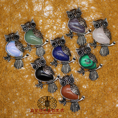 Factory direct sales cross-border jewelry wholesale personalized retro sunstone crystal pendant lapis lazuli necklace