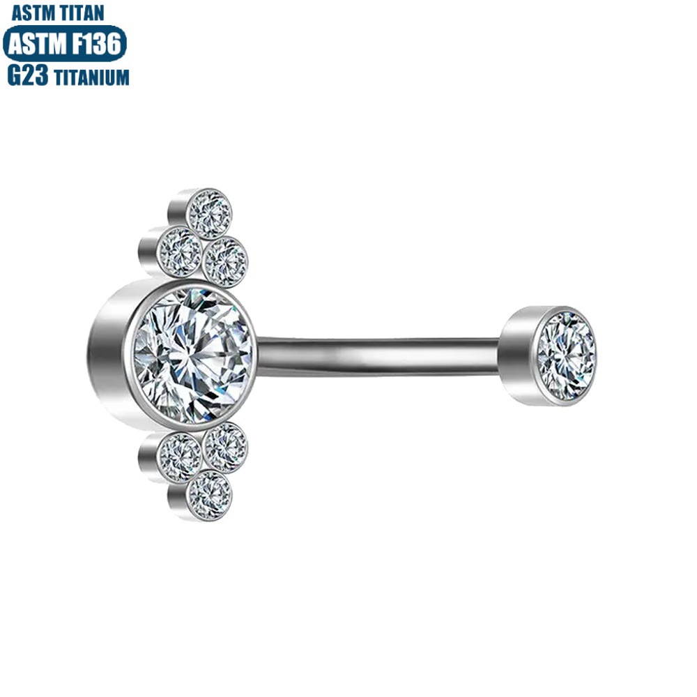 Labret piercing jewelry detail image