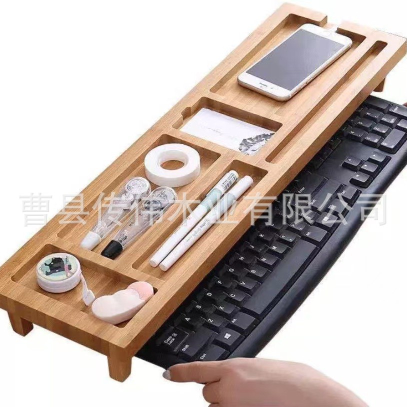 다기능 사무실 데스크탑 컴퓨터 노트북 나무 브래킷 마무리 랙 사무실 스토리지 랙 트레이