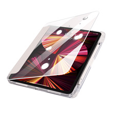 适用iPad Air4/5保护套带笔槽Pro11英寸三折全包冰晶壳亚克力10.2
