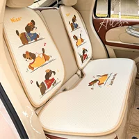 Симпатичная мультяшная автомобильная подушка сиденья летом сотовый ледяной шелк сиденья сиденья четыре сезона универсальная дышащая автомобильная подушка сиденья
