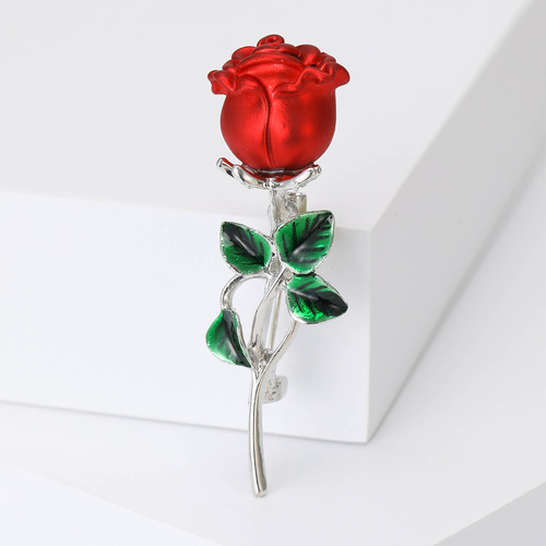 Hot-selling new fashionable and elegant rose brooch Korean style high-end clothing collar pins and accessories