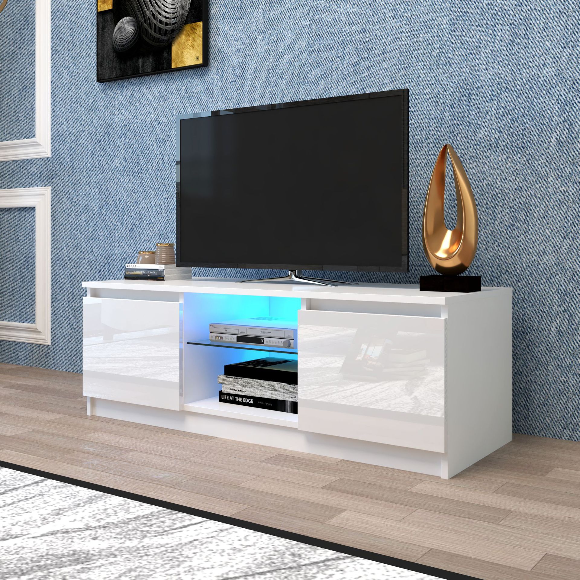 [Luz vida hogar] moderno minimalista TV gabinete mesa de café sala de pared gabinete fabricante LED TV gabinete