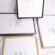 小清新简约摆台相框铝合金金属摆件6寸7寸8寸相架儿童摄影婚纱框