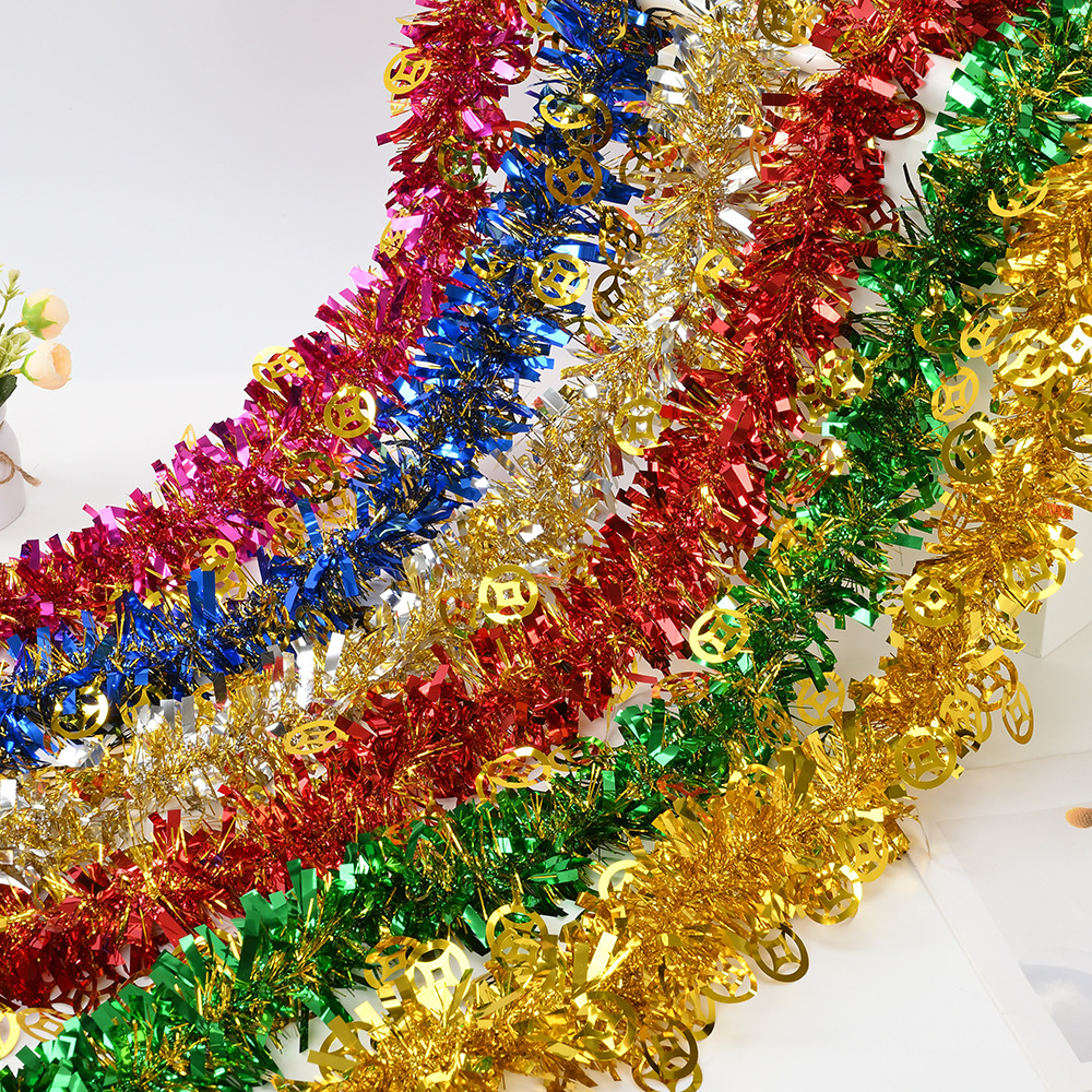 Festival Qingming al por mayor tira de cobre colgante espuma tira de lana 2m 9cm atmósfera artículos decorativos multicolores