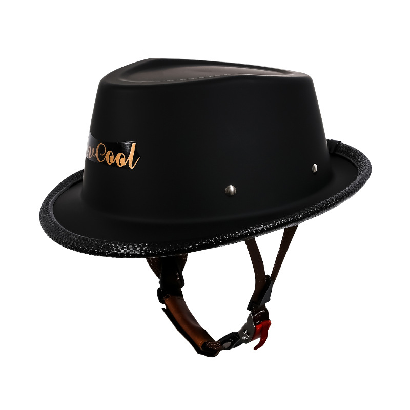 Retro medio casco bandido americano primicia casco viajes calle tiro Caballero sombrero arte casco Caballero casco fábrica entrega al por mayor