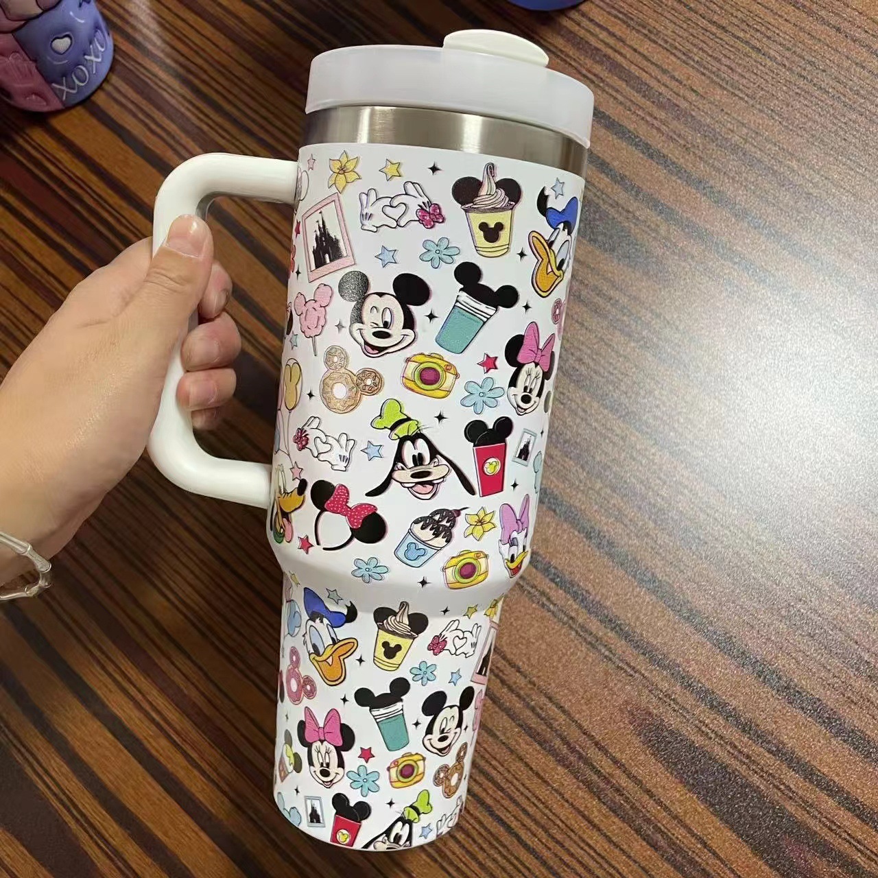 Transfronterizo Amazon 40oz Sanrio dibujos animados KT gato serie termo taza de hielo taza de café portátil con mango