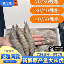 厄瓜多尔盐冻大虾冷冻大号南美白虾水冻虾海捕白虾商用批发