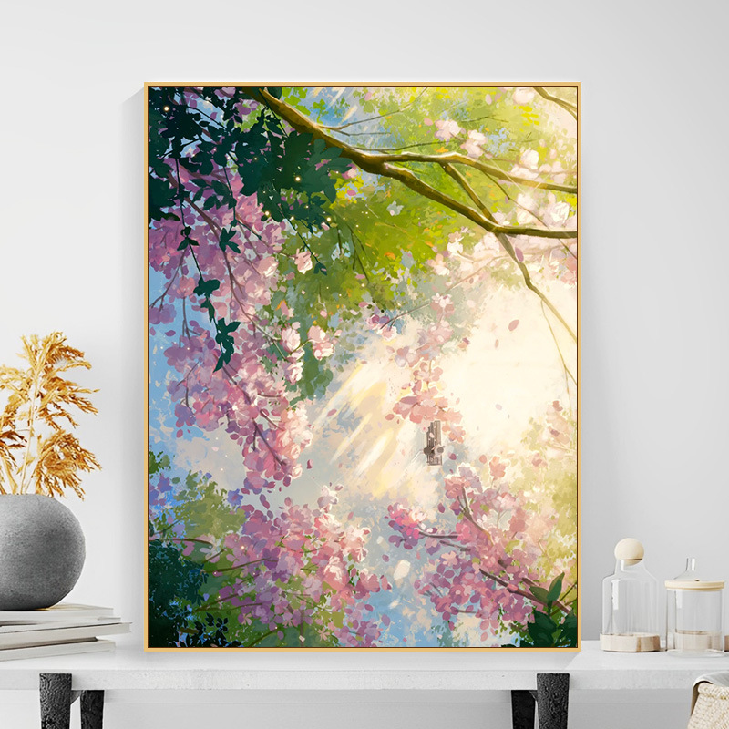 Factory direct supply [Ziyi] diy digital oil painting landscape hand-filled oil painting living room bedroom decorative painting