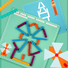 跨境彩色算术棒拼图幼儿童早教益智逻辑3思维进阶6岁游戏积木玩具
